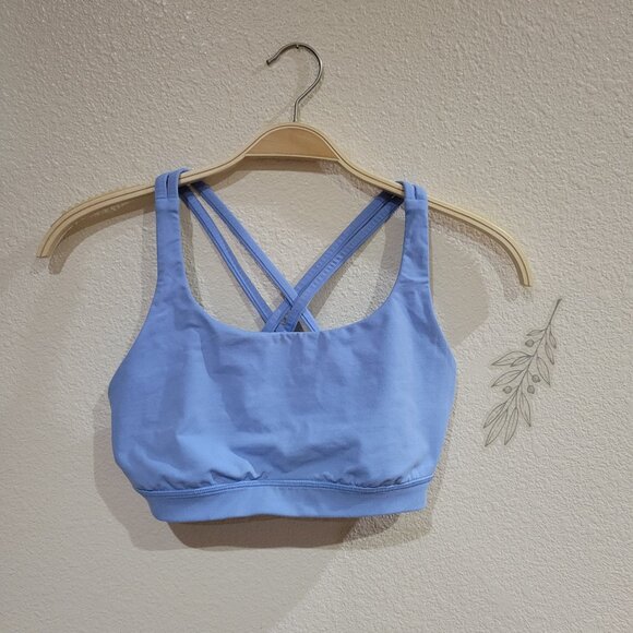 EUC Lululemon Energy Bra Light Blue Size 8 - Picture 1 of 5